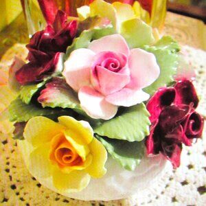 Antique/Vtg Mother's Day?1930's-1950's Aynsley fine bone china modeled bouquet